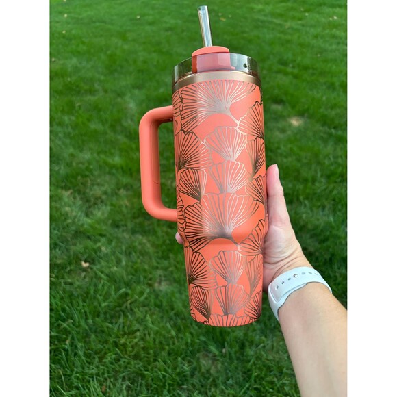 30oz Ginkgo Biloba Leaves Pumpkin Spice Stanley Fall Stanley Laser Engraved - Picture 4 of 9
